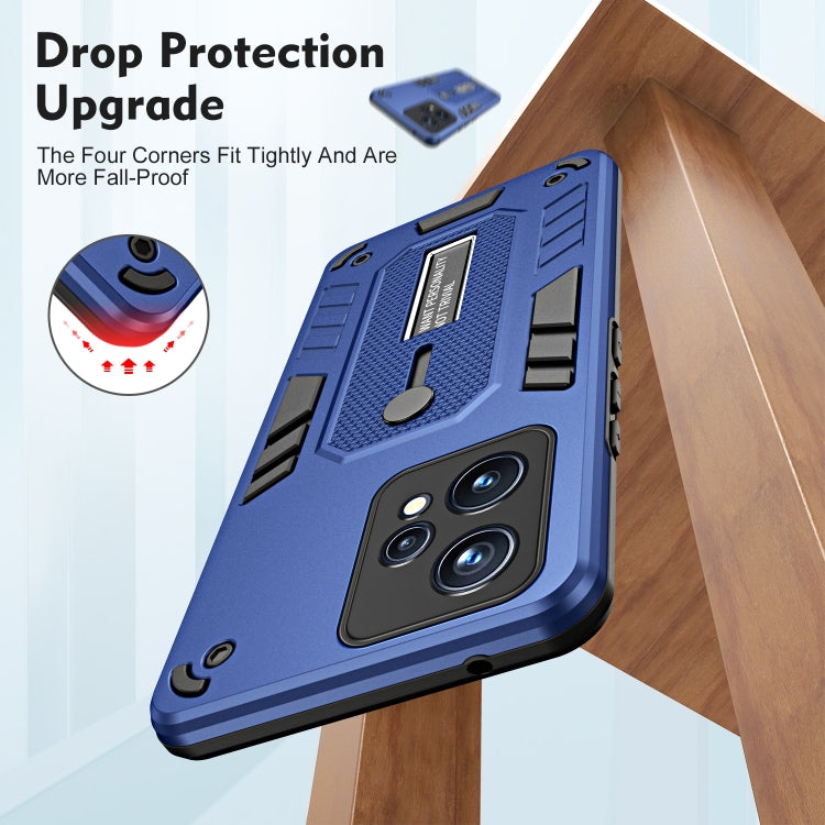 For Realme 9 Pro Variety Brave Armor Finger Loop Holder Phone Case