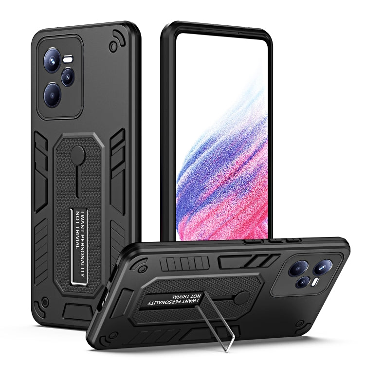 For Realme C35 Variety Brave Armor Finger Loop Holder Phone Case