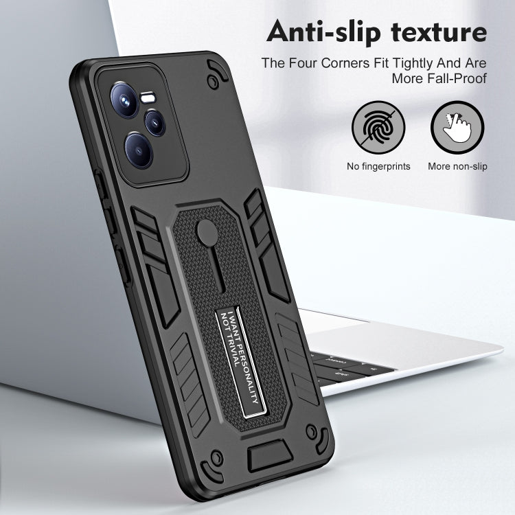 For Realme C35 Variety Brave Armor Finger Loop Holder Phone Case