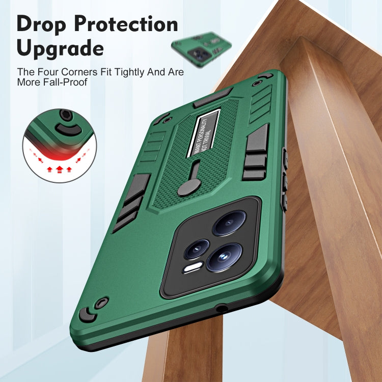 For Realme C35 Variety Brave Armor Finger Loop Holder Phone Case