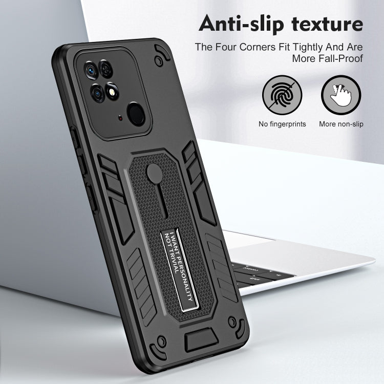 For Xiaomi Redmi 10C Variety Brave Armor Finger Loop Holder Phone Case