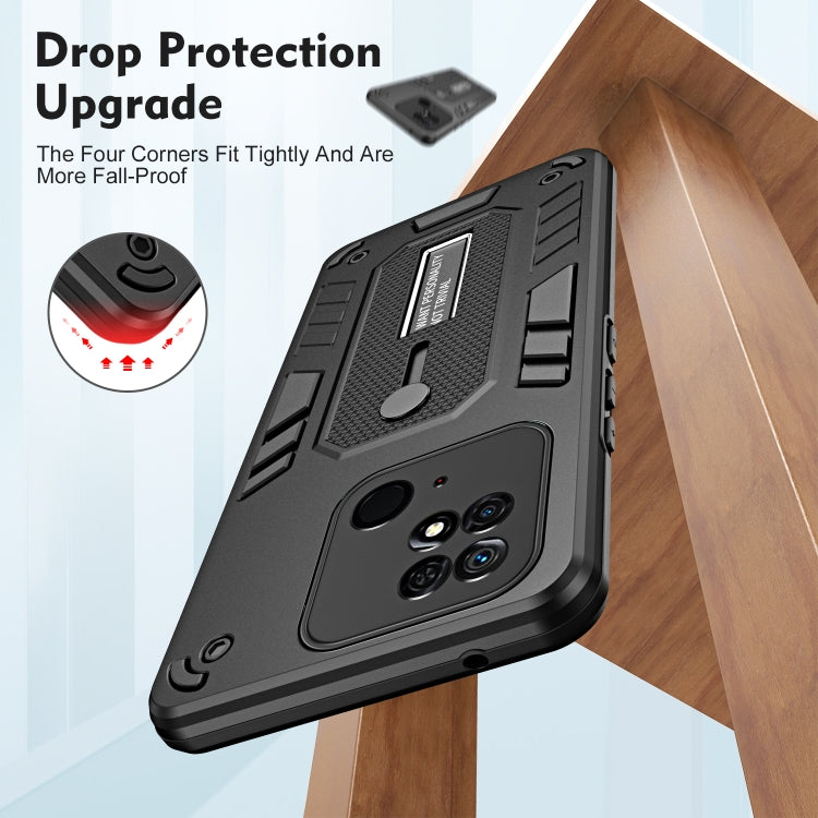 For Xiaomi Redmi 10C Variety Brave Armor Finger Loop Holder Phone Case