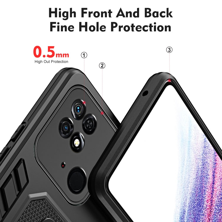 For Xiaomi Redmi 10C Variety Brave Armor Finger Loop Holder Phone Case