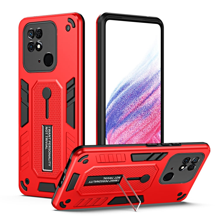 For Xiaomi Redmi 10C Variety Brave Armor Finger Loop Holder Phone Case
