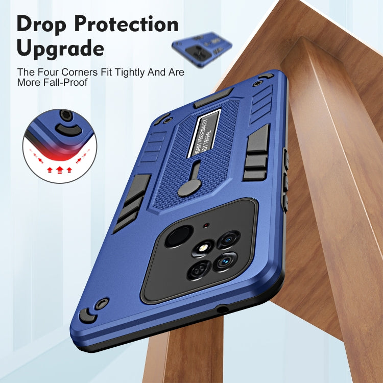 For Xiaomi Redmi 10C Variety Brave Armor Finger Loop Holder Phone Case