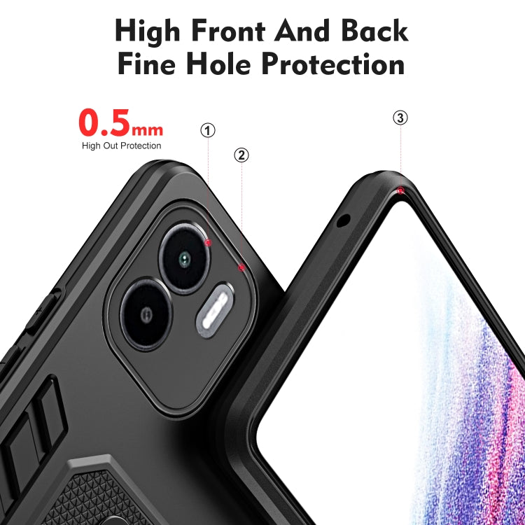 For Xiaomi Redmi A1 4G Variety Brave Armor Finger Loop Holder Phone Case