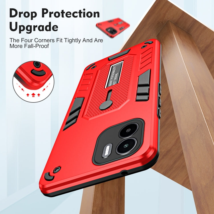 For Xiaomi Redmi A1 4G Variety Brave Armor Finger Loop Holder Phone Case