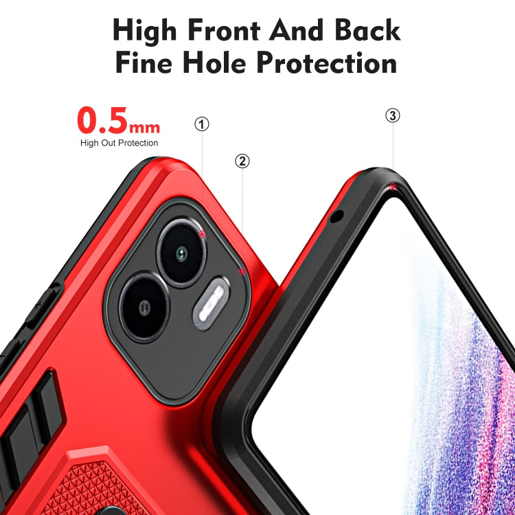 For Xiaomi Redmi A1 4G Variety Brave Armor Finger Loop Holder Phone Case