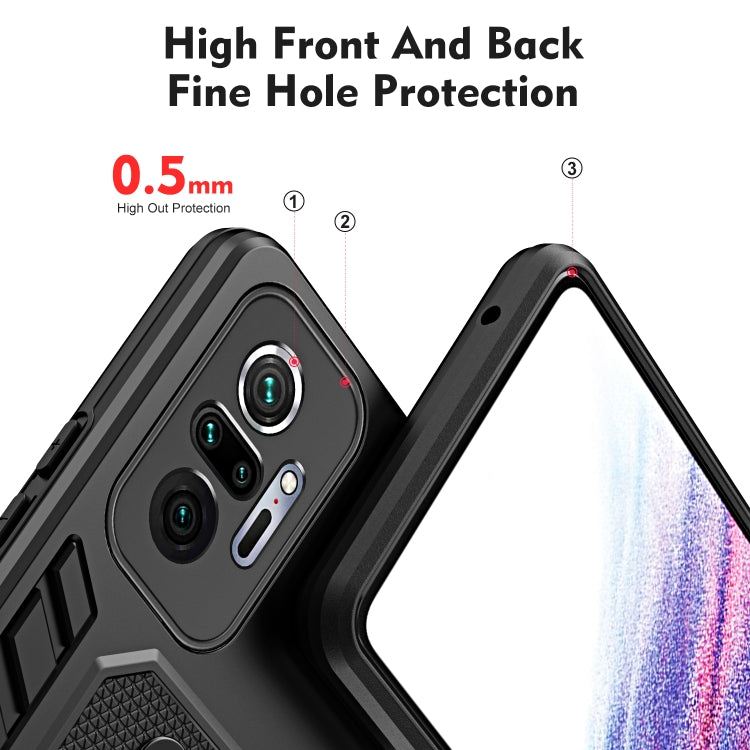 For Xiaomi Redmi Note 10 Pro 4G / Pro Max Variety Brave Armor Finger Loop Holder Phone Case
