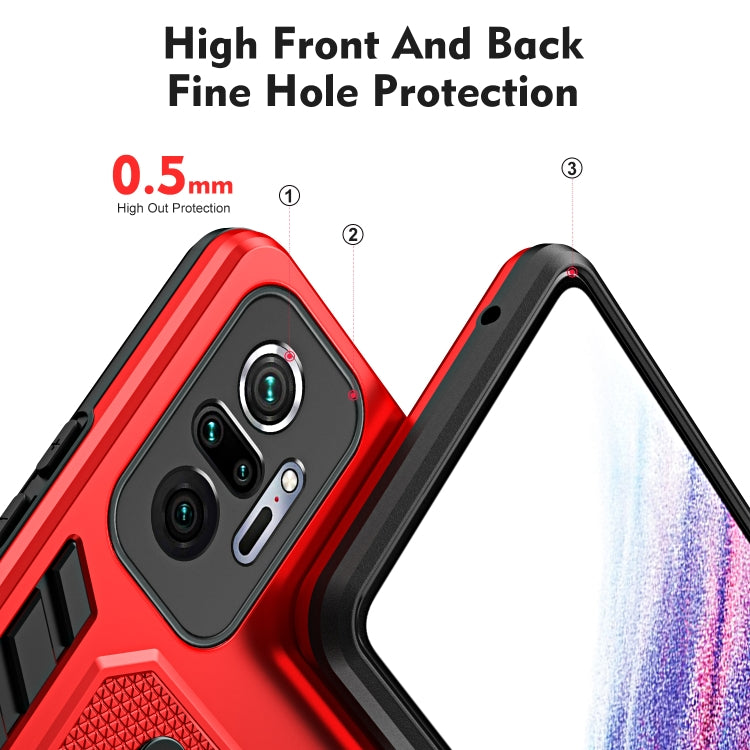 For Xiaomi Redmi Note 10 Pro 4G / Pro Max Variety Brave Armor Finger Loop Holder Phone Case