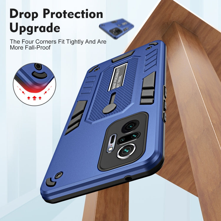 For Xiaomi Redmi Note 10 Pro 4G / Pro Max Variety Brave Armor Finger Loop Holder Phone Case