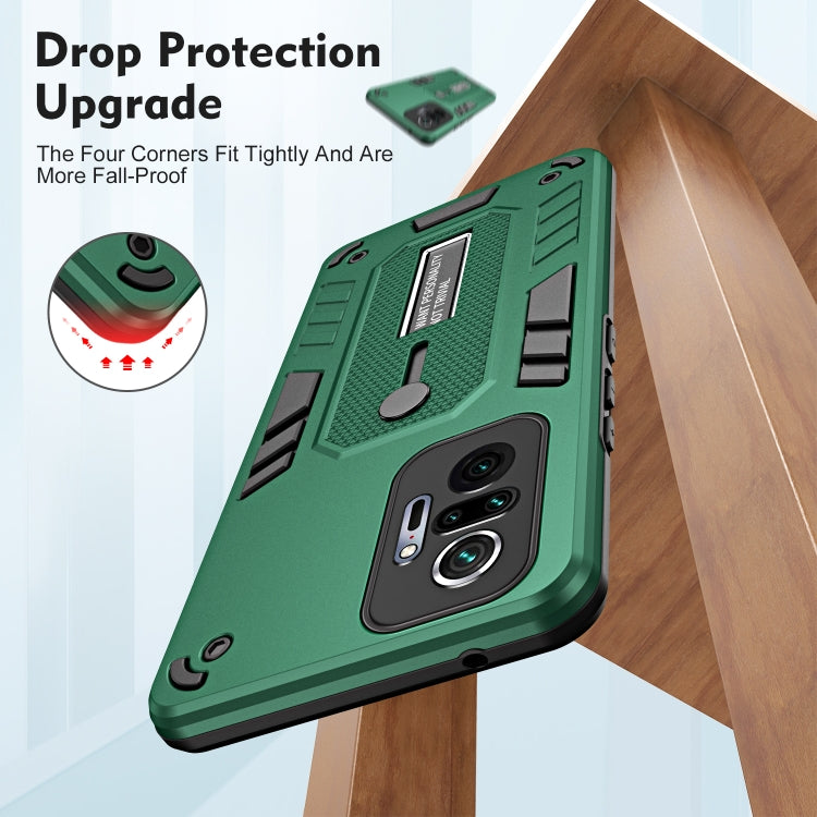 For Xiaomi Redmi Note 10 Pro 4G / Pro Max Variety Brave Armor Finger Loop Holder Phone Case