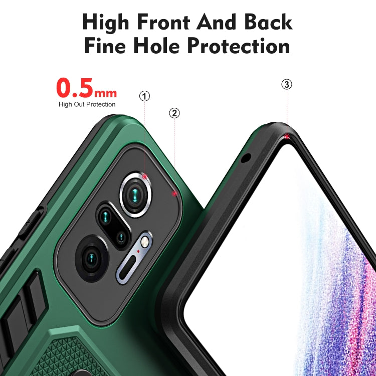 For Xiaomi Redmi Note 10 Pro 4G / Pro Max Variety Brave Armor Finger Loop Holder Phone Case