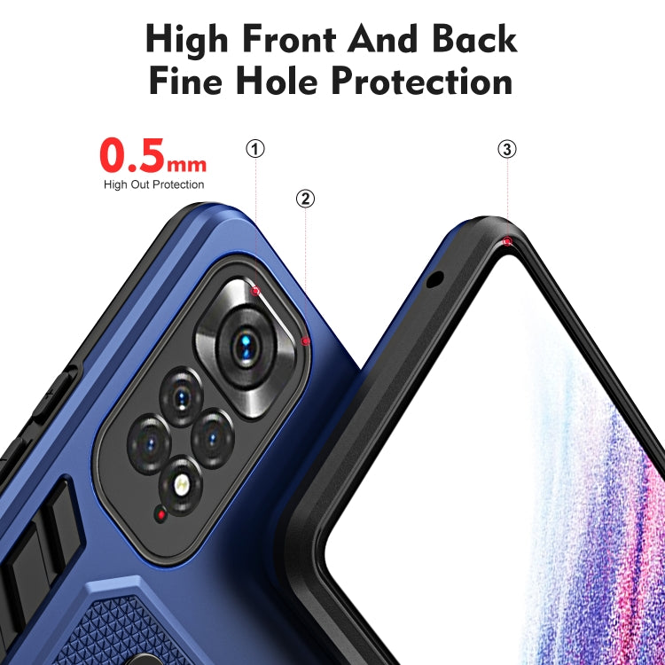 For Xiaomi Redmi Note 11 4G 2022 / 11S Variety Brave Armor Finger Loop Holder Phone Case