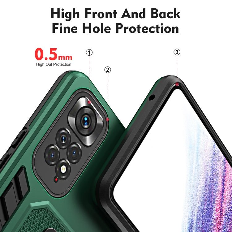 For Xiaomi Redmi Note 11 4G 2022 / 11S Variety Brave Armor Finger Loop Holder Phone Case