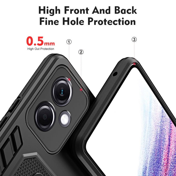 For Xiaomi Redmi Note 12 5G / Poco X5 Variety Brave Armor Finger Loop Holder Phone Case