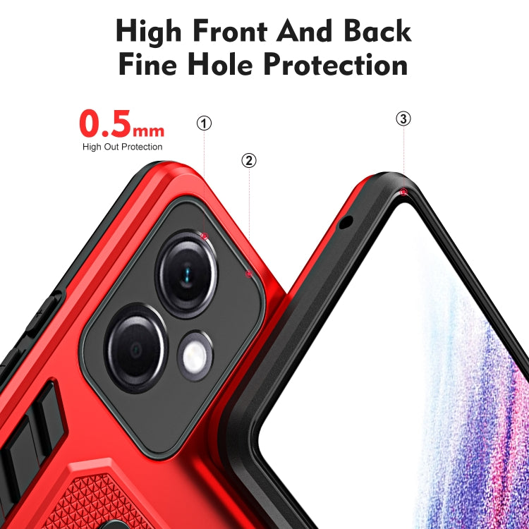 For Xiaomi Redmi Note 12 5G / Poco X5 Variety Brave Armor Finger Loop Holder Phone Case