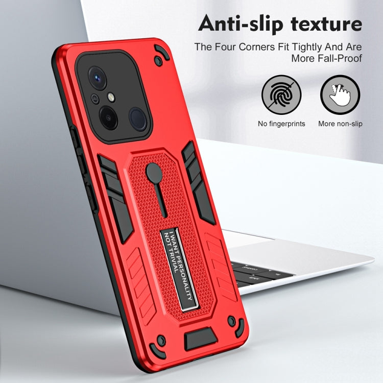 For Xiaomi Redmi 12C / Poco C55 Variety Brave Armor Finger Loop Holder Phone Case