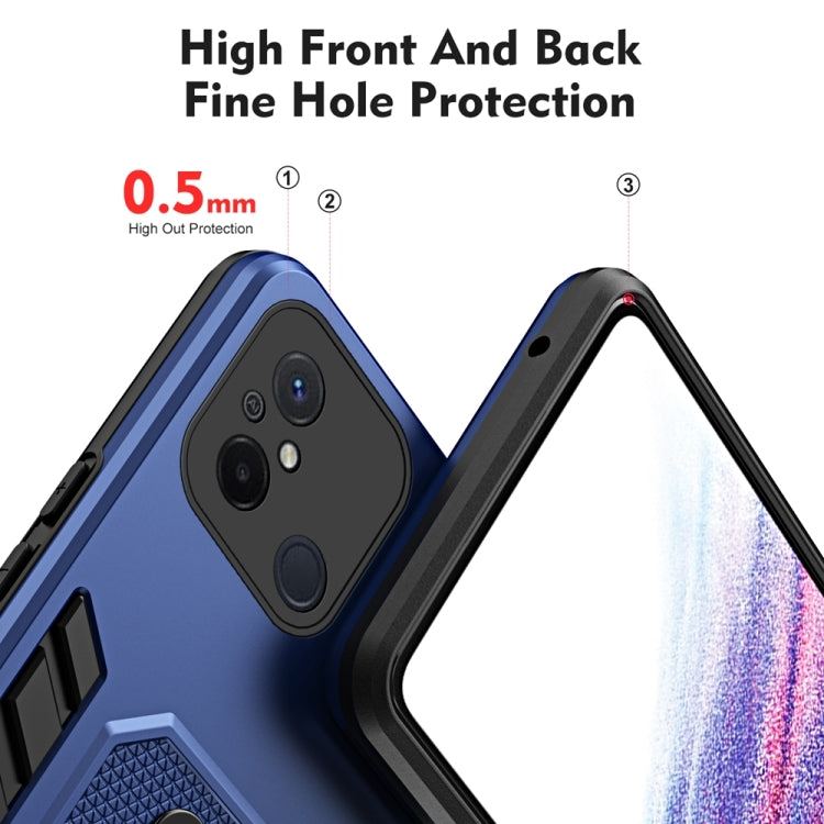 For Xiaomi Redmi 12C / Poco C55 Variety Brave Armor Finger Loop Holder Phone Case