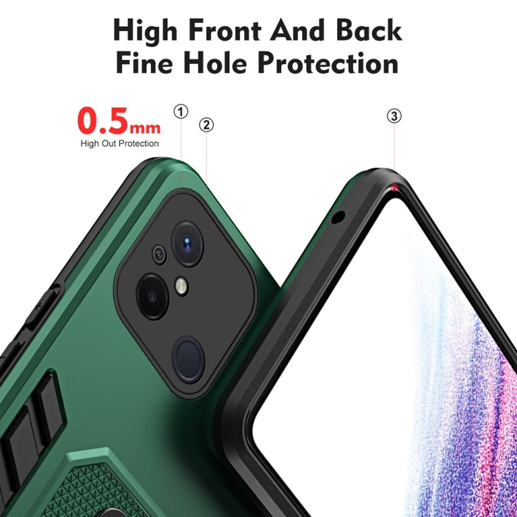 For Xiaomi Redmi 12C / Poco C55 Variety Brave Armor Finger Loop Holder Phone Case