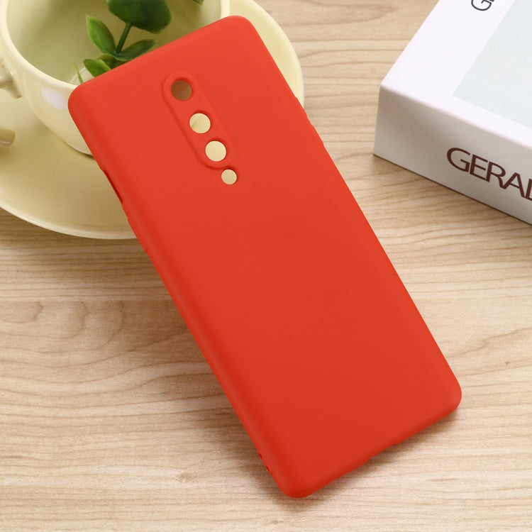 For OnePlus 8 Pure Color Liquid Silicone Shockproof Full Coverage Case