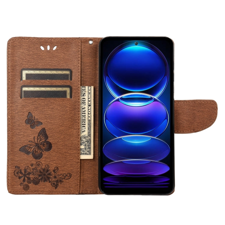 For Xiaomi Redmi Note 12 Pro+ 5G Global Butterfly Embossed Horizontal Flip Leather Phone Case