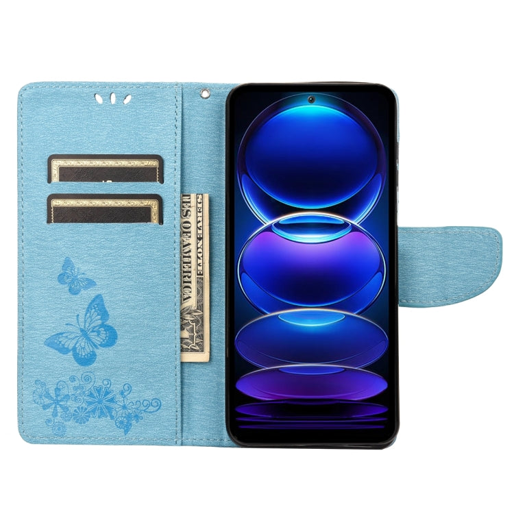 For Xiaomi Redmi Note 12 Pro+ 5G Global Butterfly Embossed Horizontal Flip Leather Phone Case