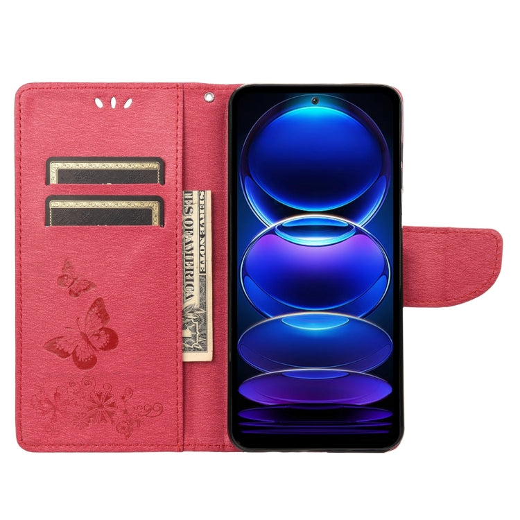 For Xiaomi Redmi Note 12 Pro+ 5G Global Butterfly Embossed Horizontal Flip Leather Phone Case