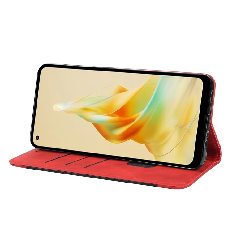 For OPPO Reno8 T 4G Skin Feel Splicing Leather Phone Case