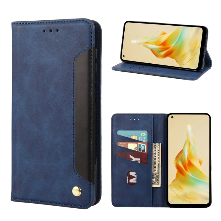 For OPPO Reno8 T 4G Skin Feel Splicing Leather Phone Case