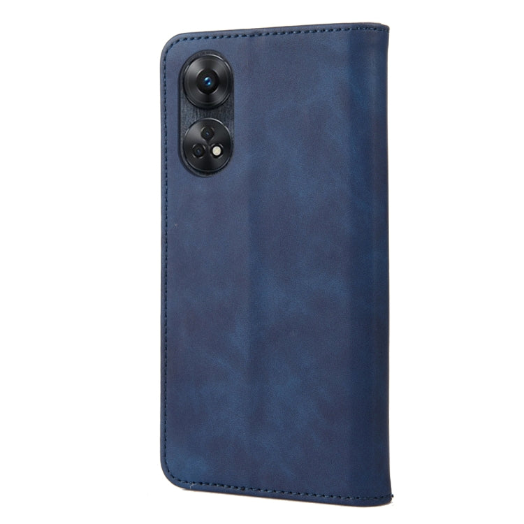 For OPPO Reno8 T 4G Skin Feel Splicing Leather Phone Case