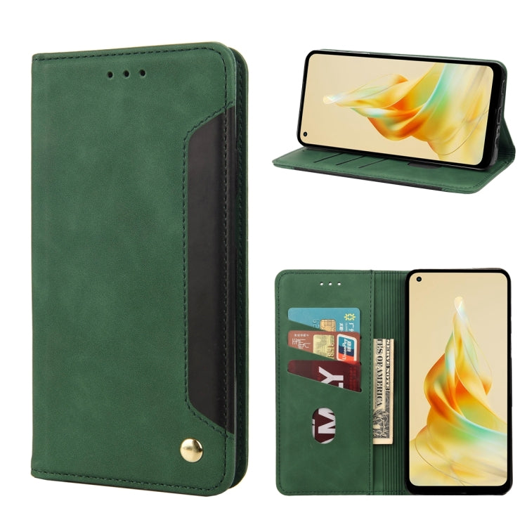 For OPPO Reno8 T 4G Skin Feel Splicing Leather Phone Case