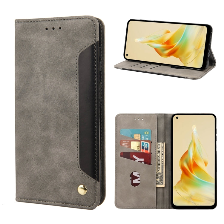 For OPPO Reno8 T 4G Skin Feel Splicing Leather Phone Case