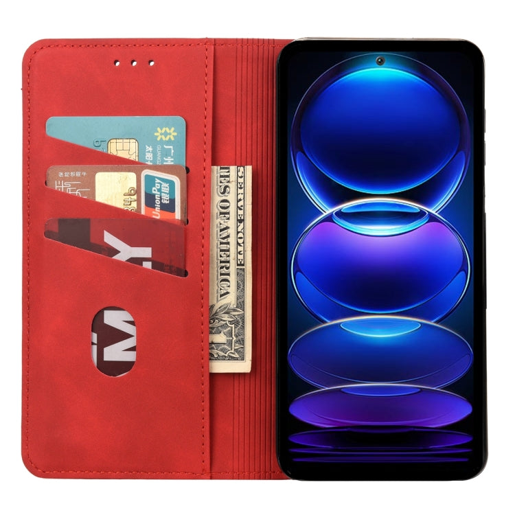 For Xiaomi Redmi Note 12 5G Global / Poco X5 5G Skin Feel Splicing Leather Phone Case