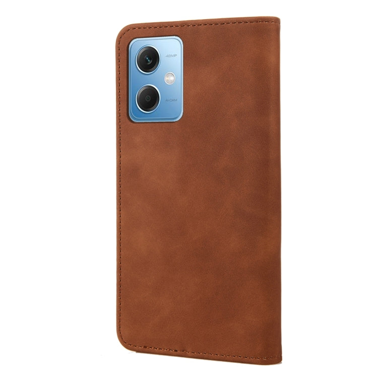 For Xiaomi Redmi Note 12 5G Global / Poco X5 5G Skin Feel Splicing Leather Phone Case