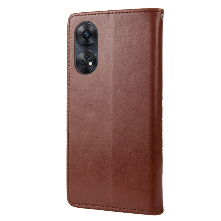 For OPPO Reno8 T 4G Butterfly Flower Pattern Leather Phone Case