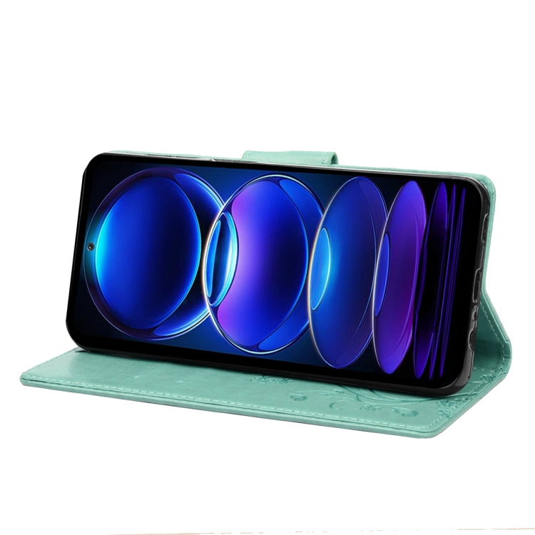 For Xiaomi Redmi Note 12 5G Global / Poco X5 5G Butterfly Flower Pattern Leather Phone Case