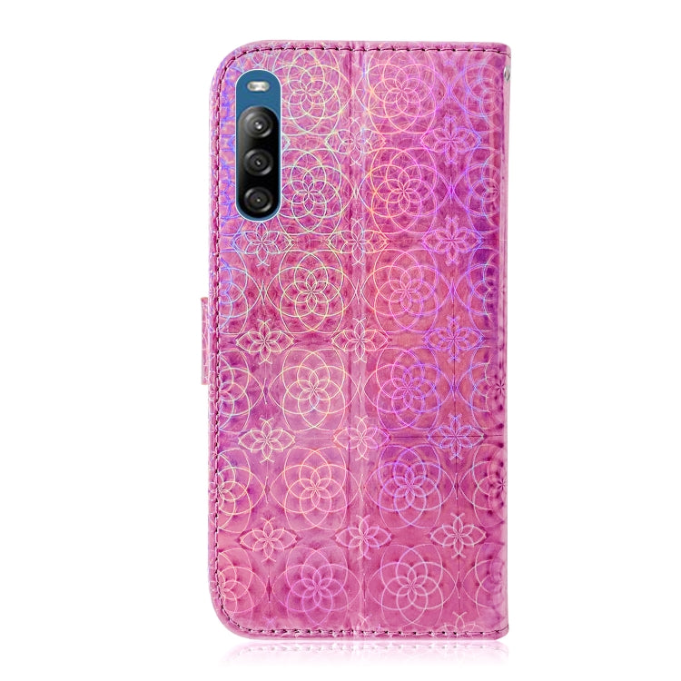 For Sony Xperia L4 Solid Color Colorful Magnetic Buckle Horizontal Flip PU Leather Case with Holder & Card Slots & Wallet & Lanyard