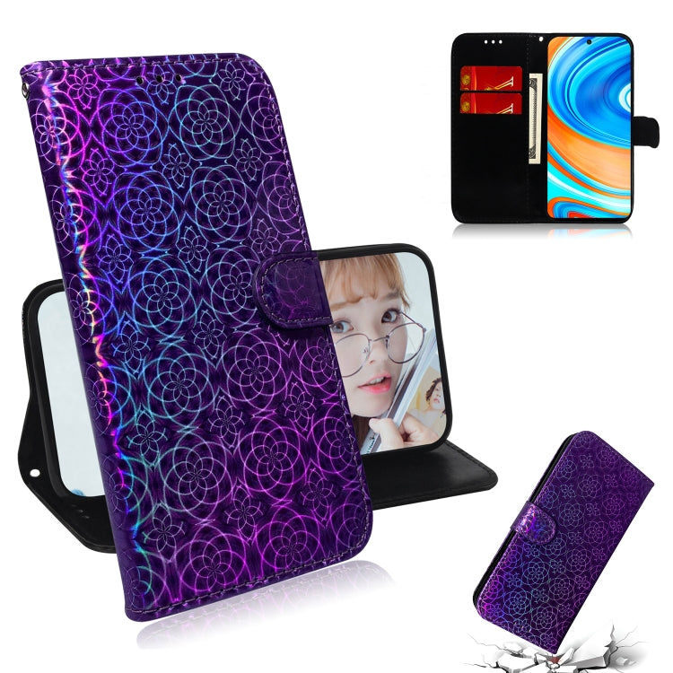 For Xiaomi Redmi Note 9 Pro Solid Color Colorful Magnetic Buckle Horizontal Flip PU Leather Case with Holder & Card Slots & Wallet & Lanyard