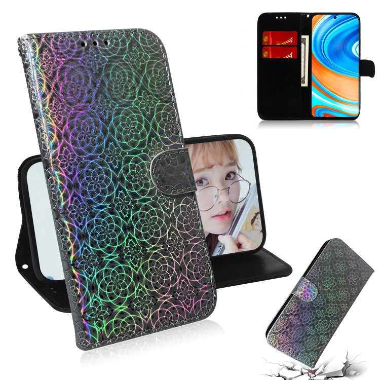 For Xiaomi Redmi Note 9 Pro Solid Color Colorful Magnetic Buckle Horizontal Flip PU Leather Case with Holder & Card Slots & Wallet & Lanyard