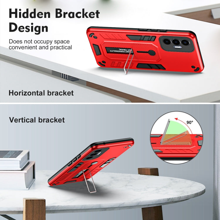 For Tecno Pova 3 Variety Brave Armor Finger Loop Holder Phone Case