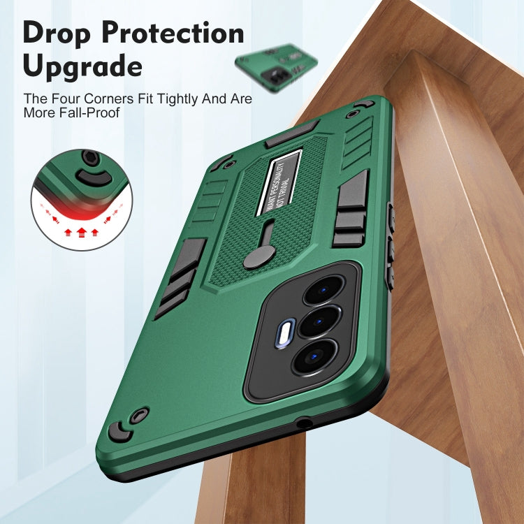 For Tecno Pova 3 Variety Brave Armor Finger Loop Holder Phone Case