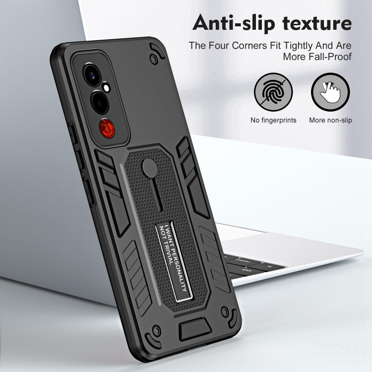 For Tecno Pova 4 Pro 4G Variety Brave Armor Finger Loop Holder Phone Case