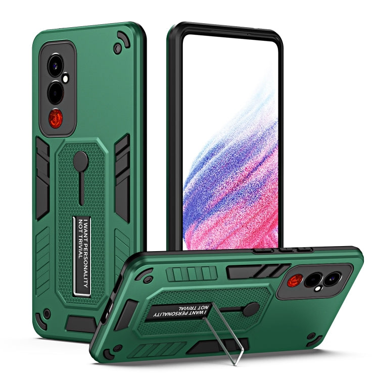 For Tecno Pova 4 Pro 4G Variety Brave Armor Finger Loop Holder Phone Case