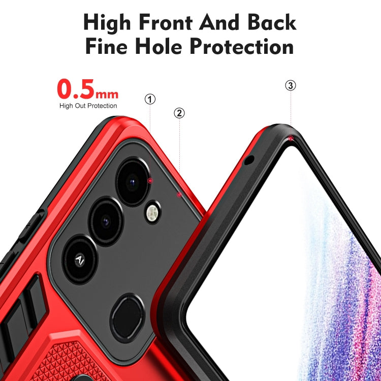 For Tecno Spark G0 2022 / Spark 8/9 Variety Brave Armor Finger Loop Holder Phone Case