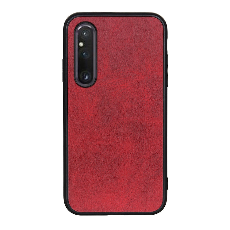 For Sony Xperia 1 V Two-color Calf Texture PU Phone Case