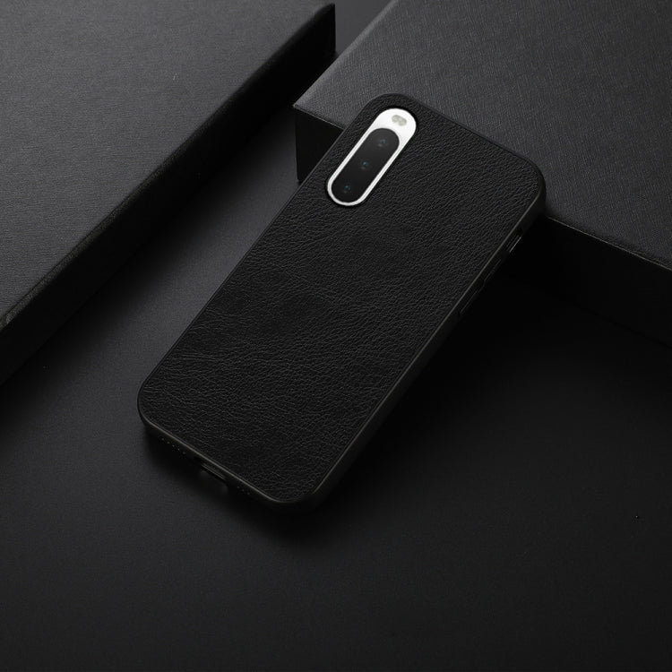 For Sony Xperia 10 V Two-color Litchi Texture PU Phone Case
