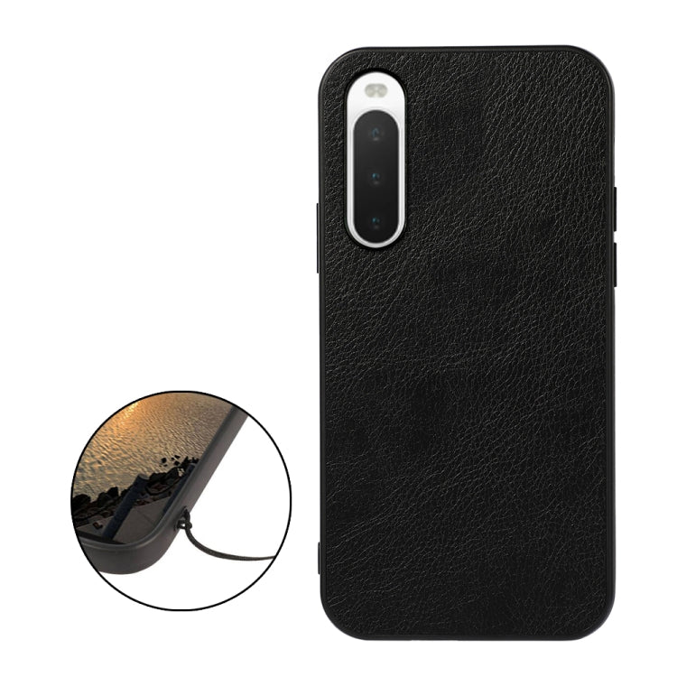For Sony Xperia 10 V Two-color Litchi Texture PU Phone Case