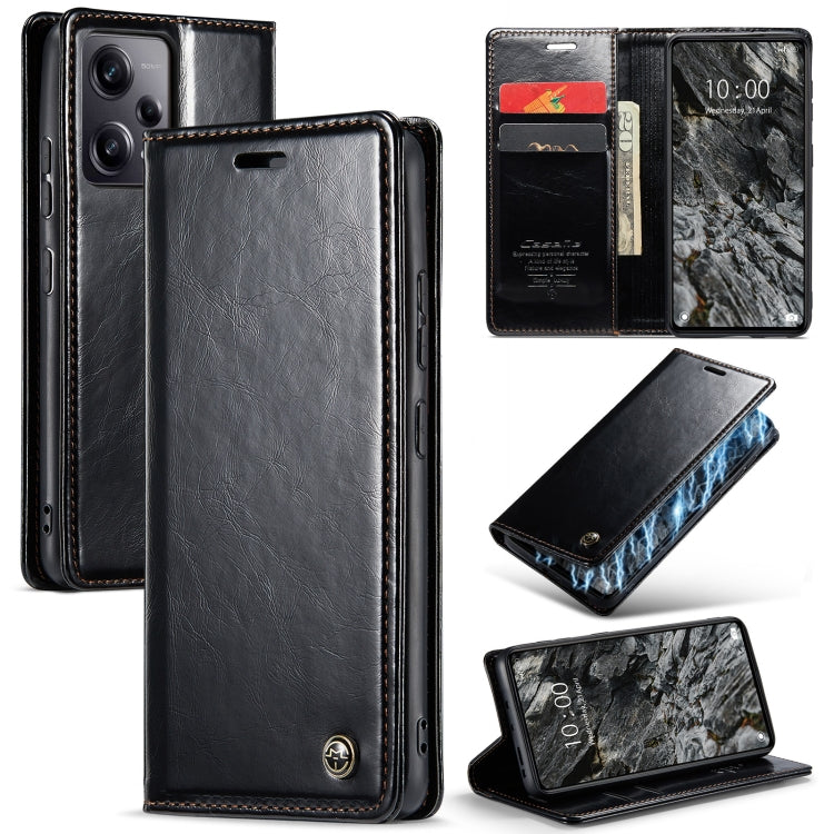 For Xiaomi Redmi Note 12 Pro 5G / Poco X5 Pro CaseMe 003 Crazy Horse Texture Leather Phone Case