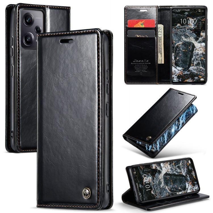 For Xiaomi Redmi Note 12 Pro+ 5G CaseMe 003 Crazy Horse Texture Leather Phone Case